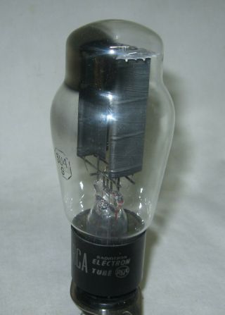 (1) Rca 5u4g Coke Bottle Black Plate Radio Vacuum Rectifier Tube