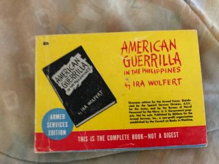 Armed Services Edition American Guerrilla Ira Wolfert Softcover 1945