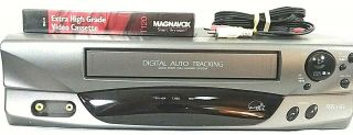 Orion Vr0211b Vhs Vcr Player/ Recorder W/ Cables,  4 Head Digital Auto Tracking