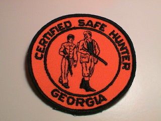 Georgia Department Natural Resources Certified Safe Hunter Wildlife Gun Patch