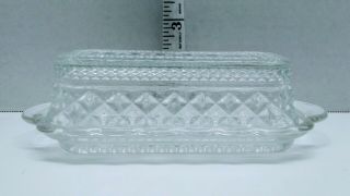 Vintage Cut Glass Butter Dish With Lid 7.  5 Inches