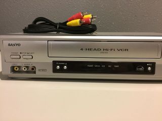 Sanyo Vcr Vwm - 900 Vhs Video Cassette Recorder 4 Head Hi - Fi