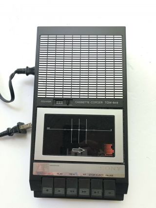 Vintage Sony Cassette Corder Recorder TCM - 848 3