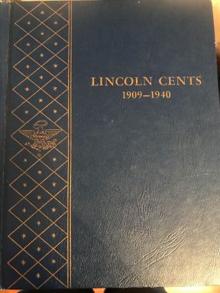 Vintage Whitnam Lincoln Cents Coin Album 1909 - 1940 No.  9003 Copyright 1960