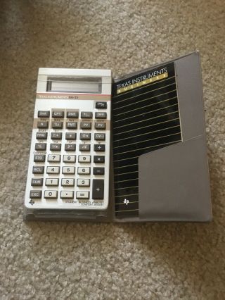 Vintage Texas Instruments Ba - 35 Student Business Analyst Calculator Folding Case