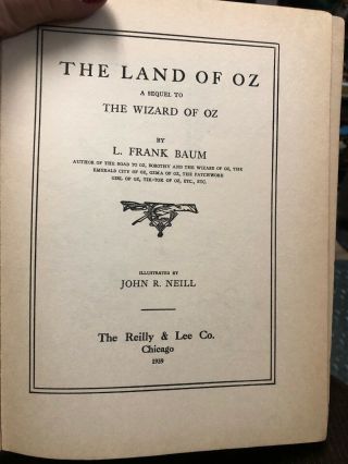 VINTAGE THE LAND OF OZ BY L.  FRANK BAUM 1939 3