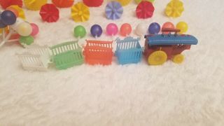 Vintage Wilton Clown Circus Train Balloons Cake Toppers Decorations Party Retro 2