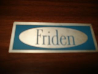 Vintage Friden 5010 Computyper Logo Plate