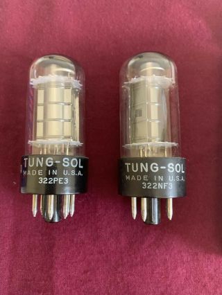Pair Matched Tung - Sol Clear Glass 6V6GT Tubes 2