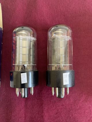Pair Matched Tung - Sol Clear Glass 6V6GT Tubes 3