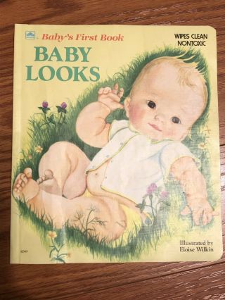 Baby Looks Illustrated Eloise Wilkin Golden Wipes Nontoxic Vintage 1960