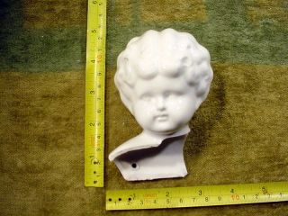 Large Excavated Unpainted Vintage Victorian Doll Head Hertwig Age 1860 Art 10969