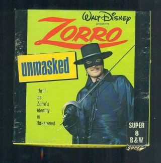 Vintage Walt Disney Presents 8 B&w Zorro Unmasked Film Don Juan Ortega