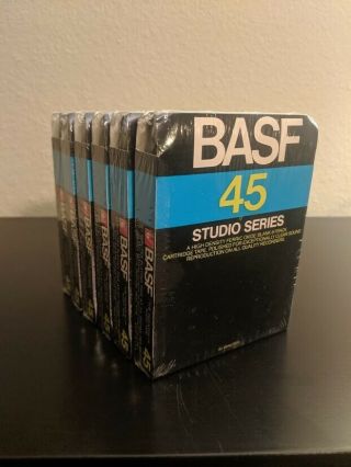 Basf 45 Studio Series Blank 8 Track Cartridge Tape 6 Pack -