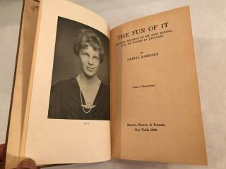 1932 book THE FUN OF IT Amelia Earhart 1st Ed autobiography photos women aviator 3