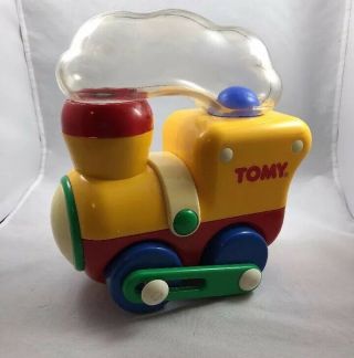 Vintage Tomy 1990 Train Pop Up Balls Push Pull Toy Baby Toddler Daycare