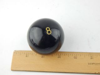 Vintage Solid Black 8 Replacement Ball 2 1/4 " Belgium Pool Billiards