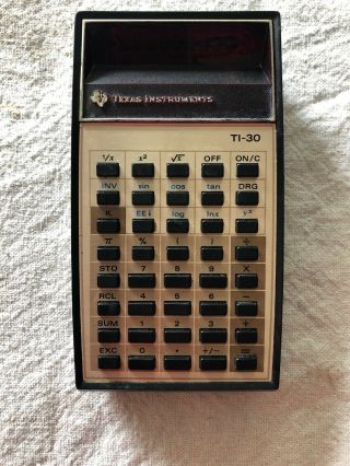 Vintage Texas Instruments Ti - 30 Slide Rule Calculator Great