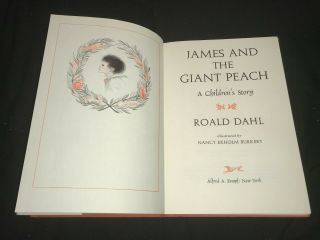 ROALD DAHL James and the Giant Peach 1961 Nancy Ekholm Burkert 1st ed 2nd state 6
