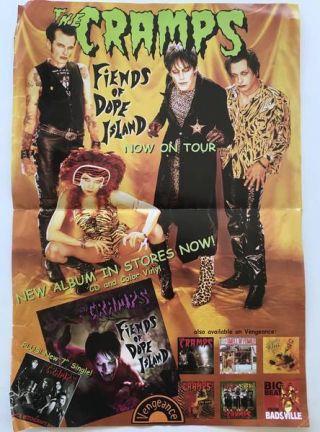 The Cramps Fiends Of Dope Island Vintage Promo Poster 13x19