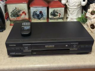 Toshiba W - 603 Vcr Vhs Player Recorder Stereo Video Cassette Tape Pro Drum Remote