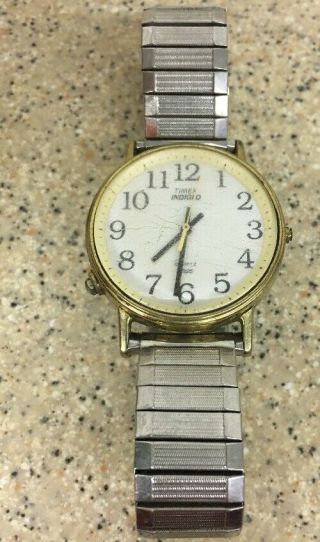 Vintage Timex Mens Quartz Indiglo Watch