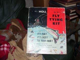 Vintage H.  J.  Noll (penna. ) No.  50 Fly Tying Kit / Fishing