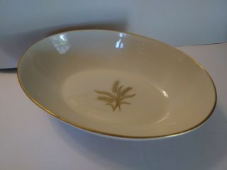 Lenox Wheat R - 442 Oval Vegetable Serving Bowl Gold Mark Made In U.  S.  A.  Vintage