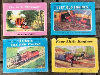 Rev W Awdry 4 X 1st Editions 1950s 1960s.  James Red Very Old Four Little Engines