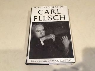 The Memoirs Of Carl Flesch Max Rostal Hc Dj Book 1958 1st Ed Violin