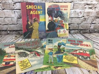 8 Vintage Comic Books Special Agent Railroad Police Bill Bunce