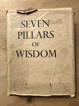 T.  E.  Lawrence Seven Pillars Of Wisdom Jonathan Cape 1st/1st Edition 1935 Hardback