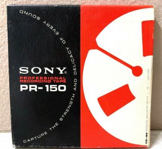 Vintage Sony Pr - 150 Professional Recording Tape Reel To Reel 7 " 1800 Feet