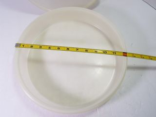 Vtg Tupperware 12 " X 3 " Round Sheer Container 242 - 2 Cake Pie Carrier & Lid 224 - 9