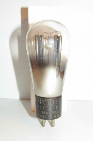 Arcturus Globe 180 (type 80) Rectifier Tube.  Hot Stamped Base.  Tv - 7 Tests Strong.
