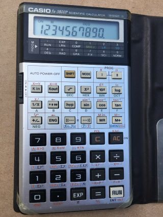 Vintage Casio Fx - 3800p 10 - Digit Scientific Calculator