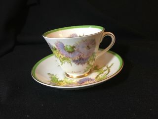 Vintage Royal Doulton Glamis Thistle Cup And Saucer Set