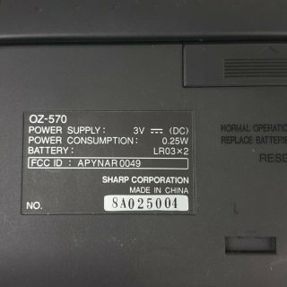 Vintage Sharp Wizard OZ - 570 PDA 256KB 4