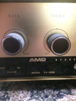 Vintage AMD Stereo Amplifier Model YA - 120A - Not 3