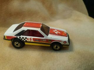 VTG 1979/1980s HOT WHEELS RARE WHITE TURBO MUSTANG GT GOLD HOT ONES MALAYSIA 4