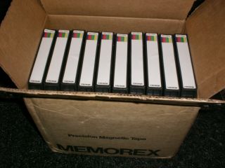 Memorex Case Of 10 7 1/4 " X 1/2 " Video Tape For Eiaj Or Cv Reel Recorders