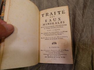 1723 Traite Des Eaux Minerales.  Village De Passy - Mineral Waters Found At Passy