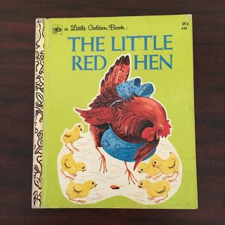 Vintage 1973 The Little Red Hen Little Golden Book,  1st Golden Press Printing