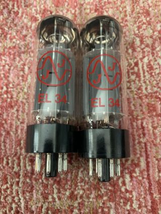 Matched Pair Jj Electronic El34 Vacuum Power Tubes Test Strong