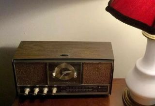 Vintage GE Alarm Clock & AM FM Radio Dual Speakers Solid State 3