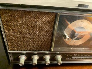 Vintage GE Alarm Clock & AM FM Radio Dual Speakers Solid State 7