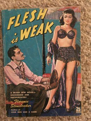 Vintage Digest Sized Pb Book - The Flesh Is Weak Quarter Books Gga Pulp