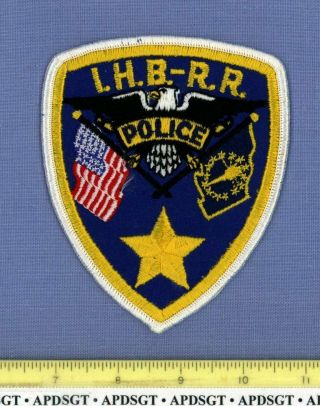 Indiana Harbor Branch Railroad (old Vintage) Rr Train Police Patch Cheesecloth