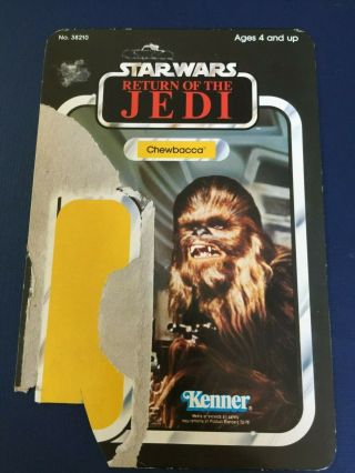 Vintage Star Wars Cardback.  Chewbacca.  Return Of The Jedi.  65 Back.  A Card