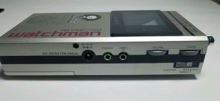 Sony Watchman FD - 30A VHF UHF TV AM FM Radio With Case Steelers edition 4